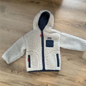 Patagonia Cream and Navy Kids Jacket